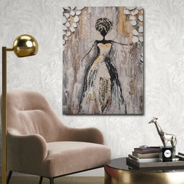 Wallity Pintura al óleo decorativa Multicolor 50 x 70 cm